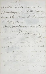 2da página de una carta del pintor Manet a su amiga y modelo, Mery Laurent